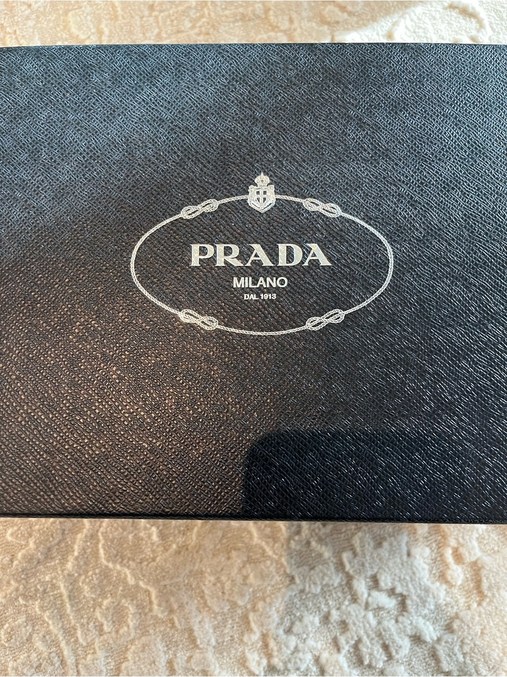 Prada Black Suede Pumps with Gold Logo Bow - Picture 9 of 10